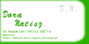 dora matisz business card
